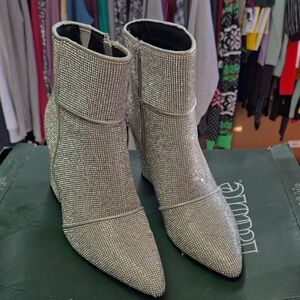 Silver Ankle Boots